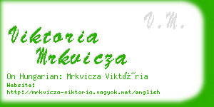 viktoria mrkvicza business card